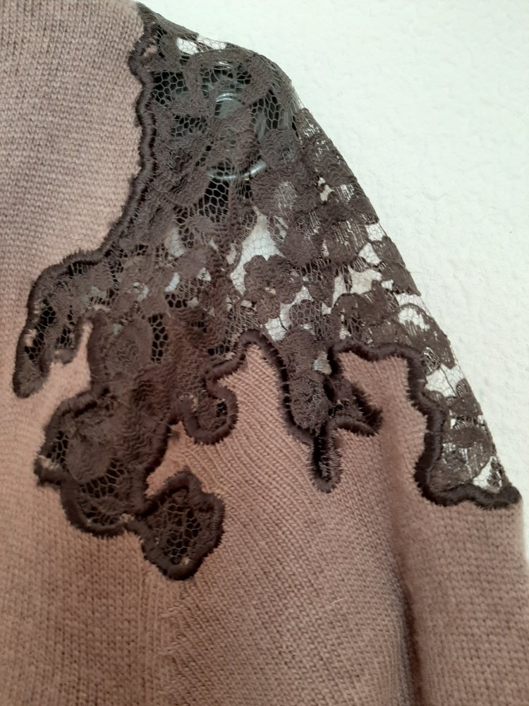 Eleganter Damenpullover, hellbraun, Grösse 40/42