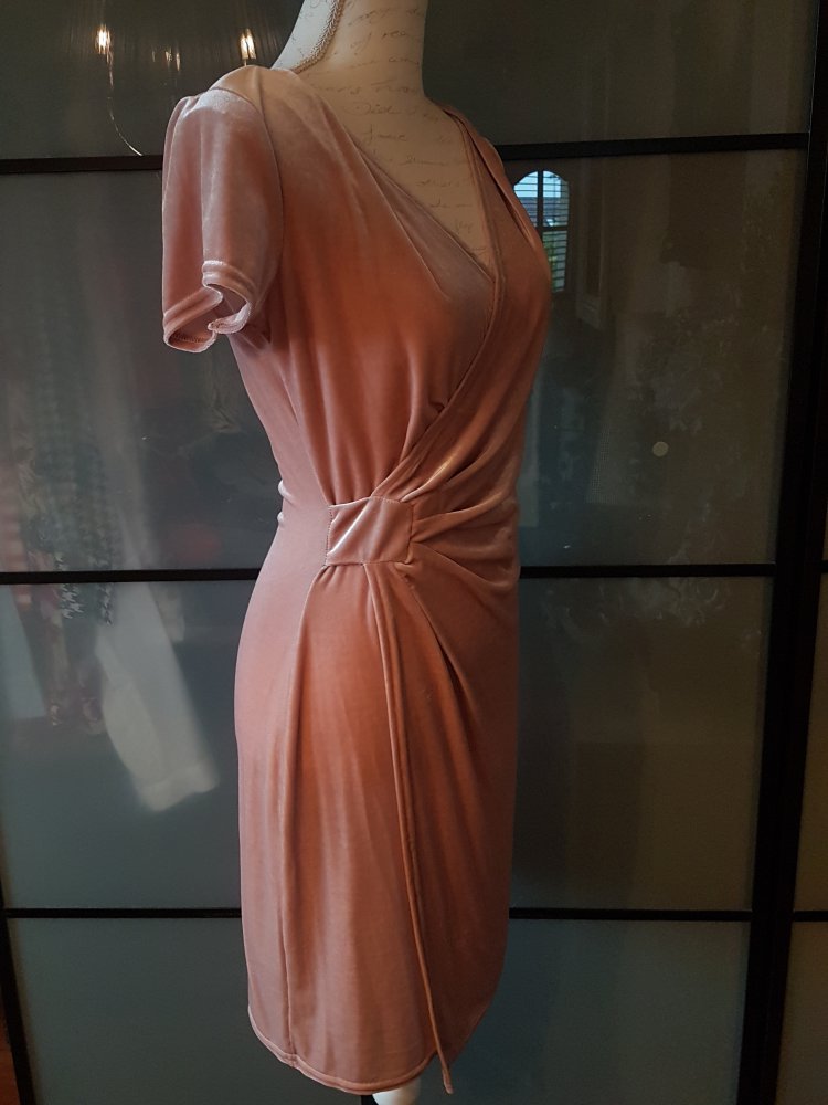 Rosé Samtkleid
