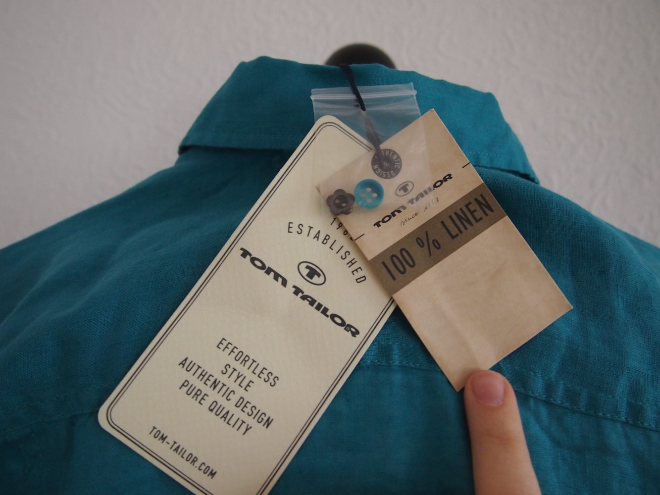 Tom Tailor Linen Bluse Mintgrün, Gr. 40