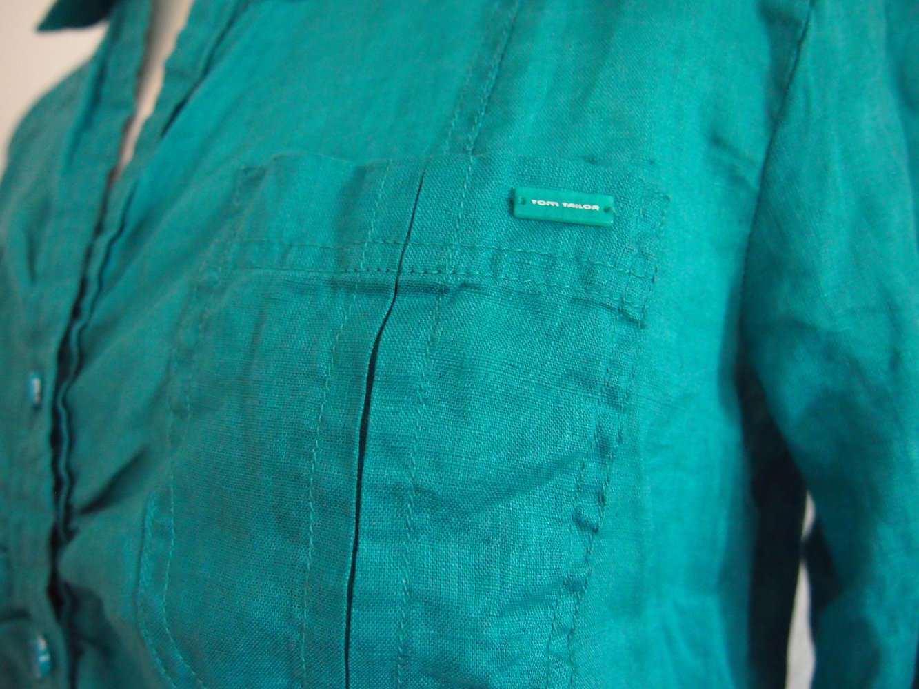 Tom Tailor Linen Bluse Mintgrün, Gr. 40