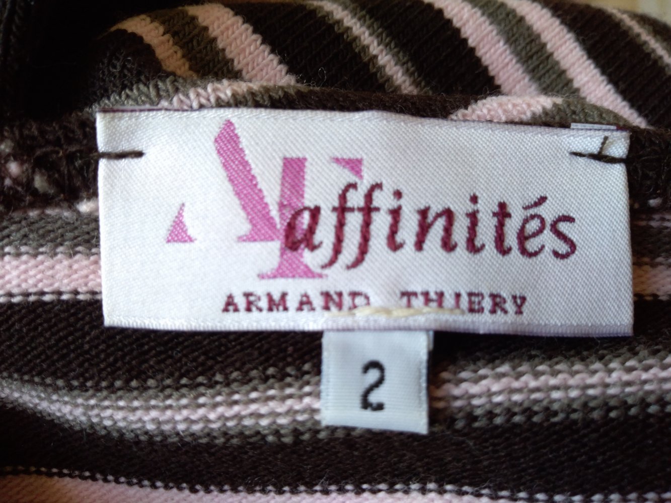 Damenpullover eingearbeitete Weste Gr 40 braun mit rosa