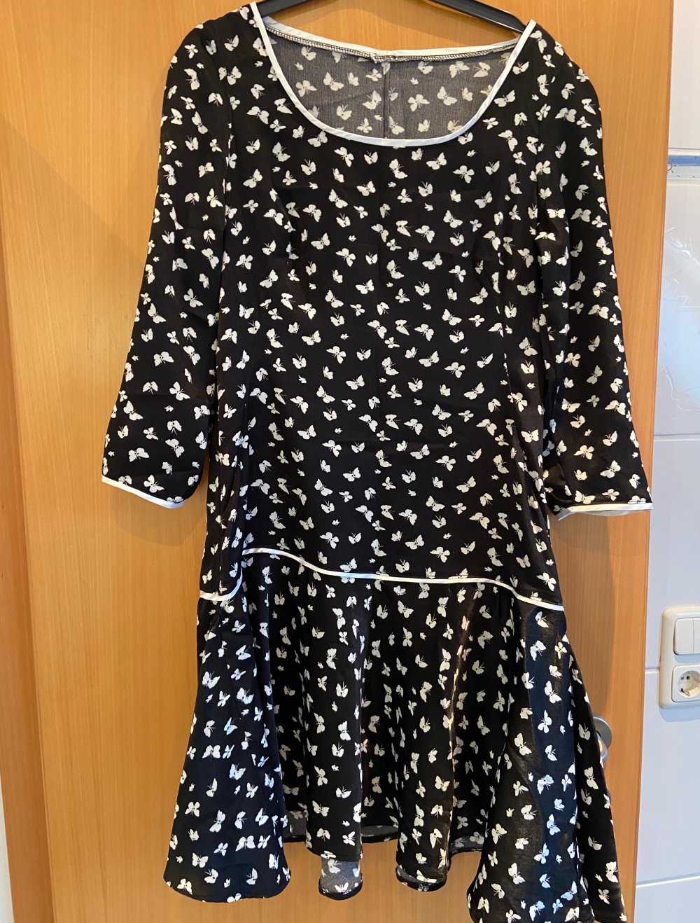 Kleid schwarz/weiß