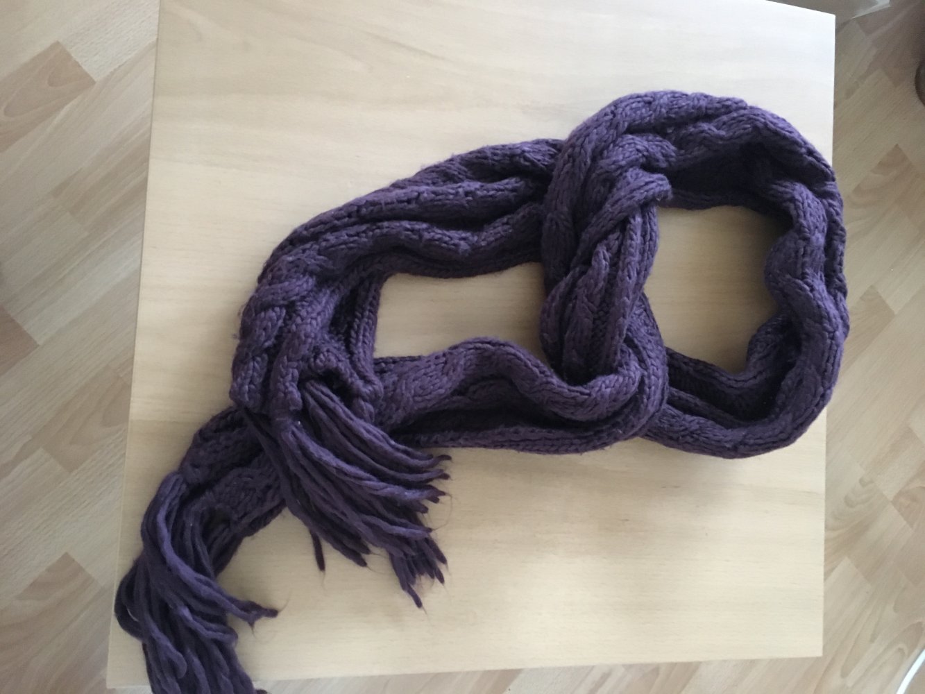 Damen Winter Strickschal braun 