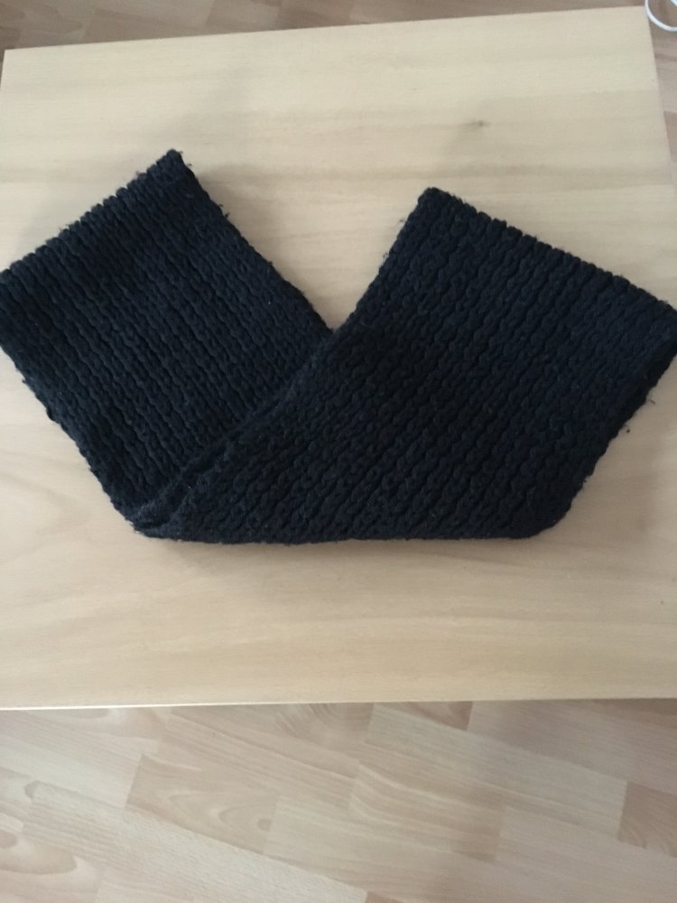 Damen Winter Schal Rundhals schwarz 