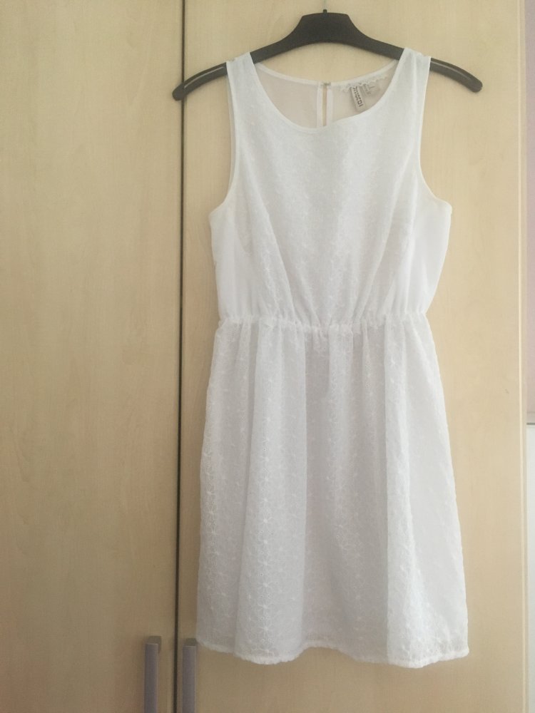 Sommerkleid weiß ärmellos Gr. 36