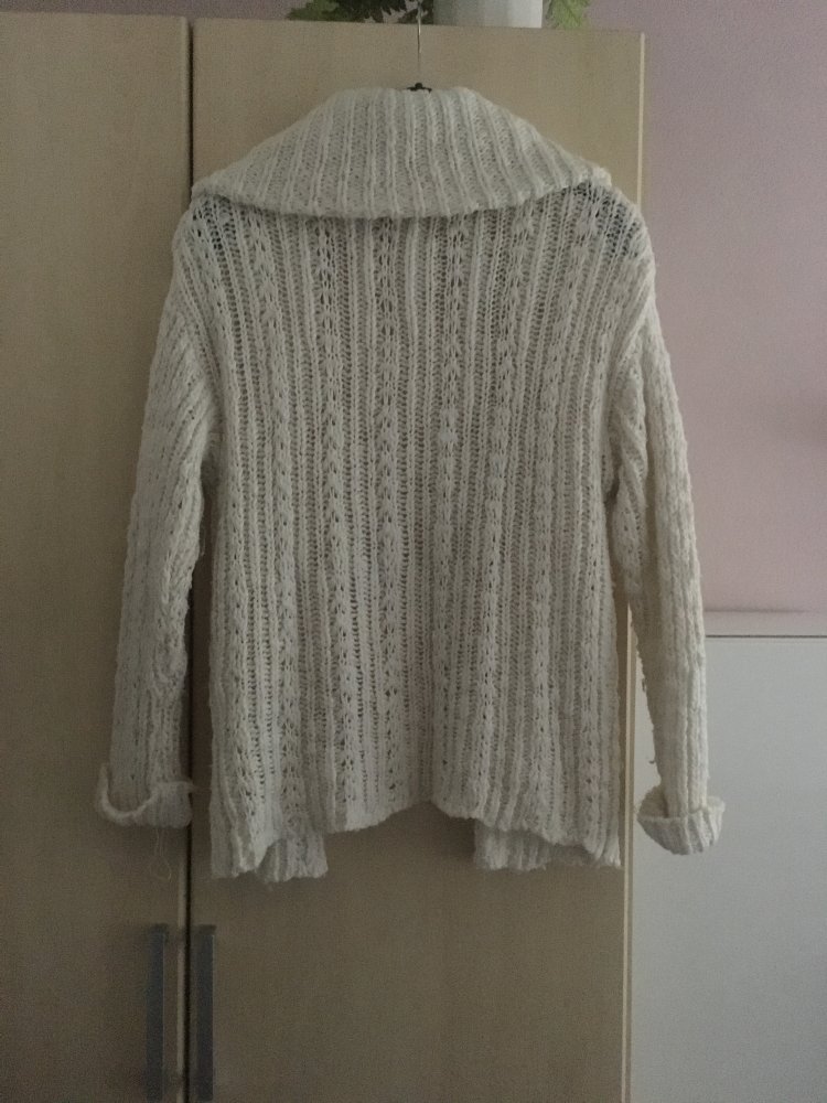 Damen Strickjacke milchweiß Gr. XL