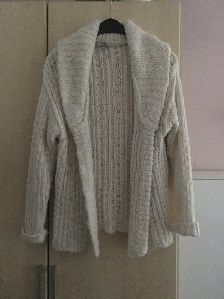 Damen Strickjacke milchweiß Gr. XL