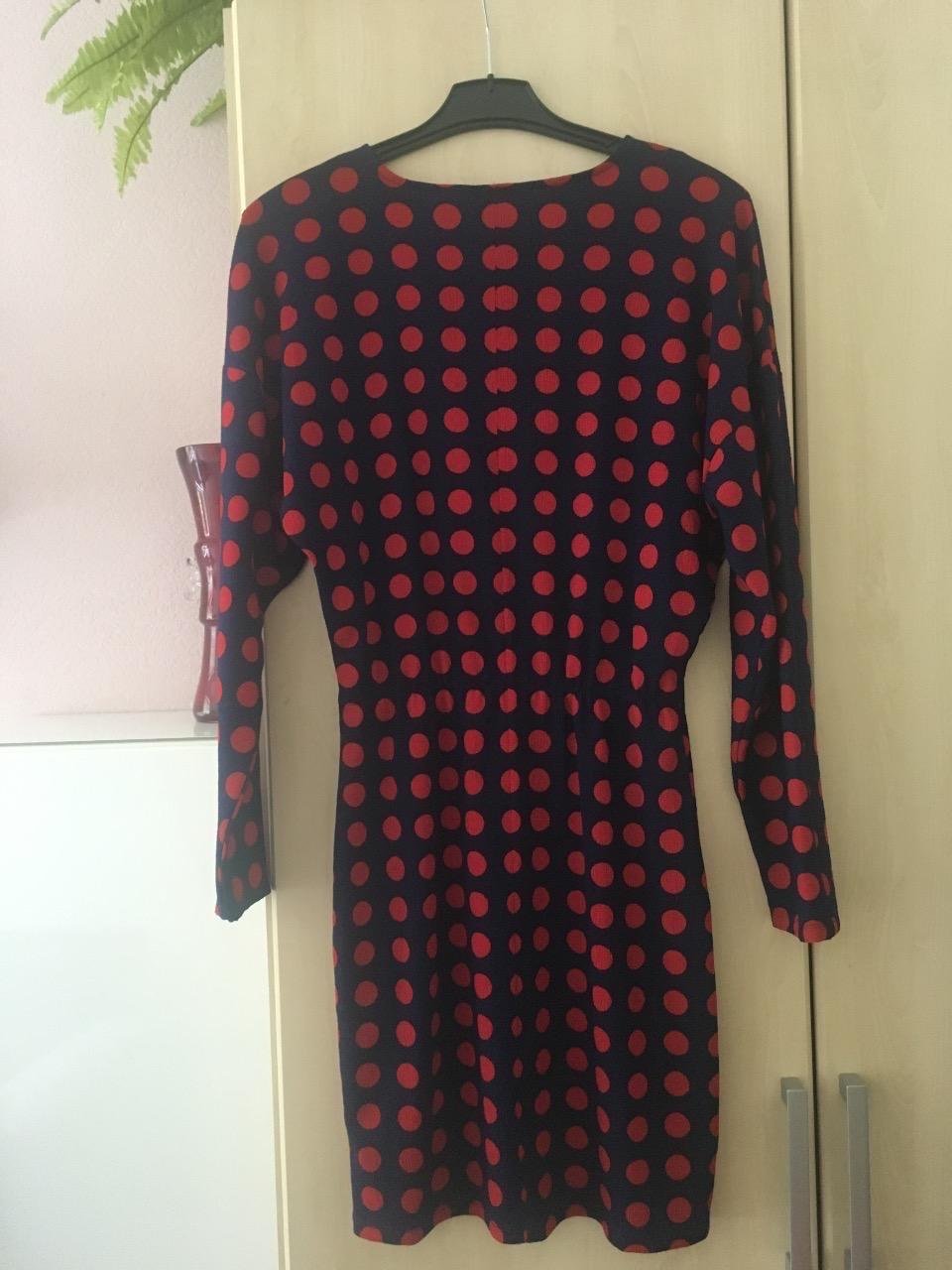 Zara Kleid rot blau gepunktet Gr. S