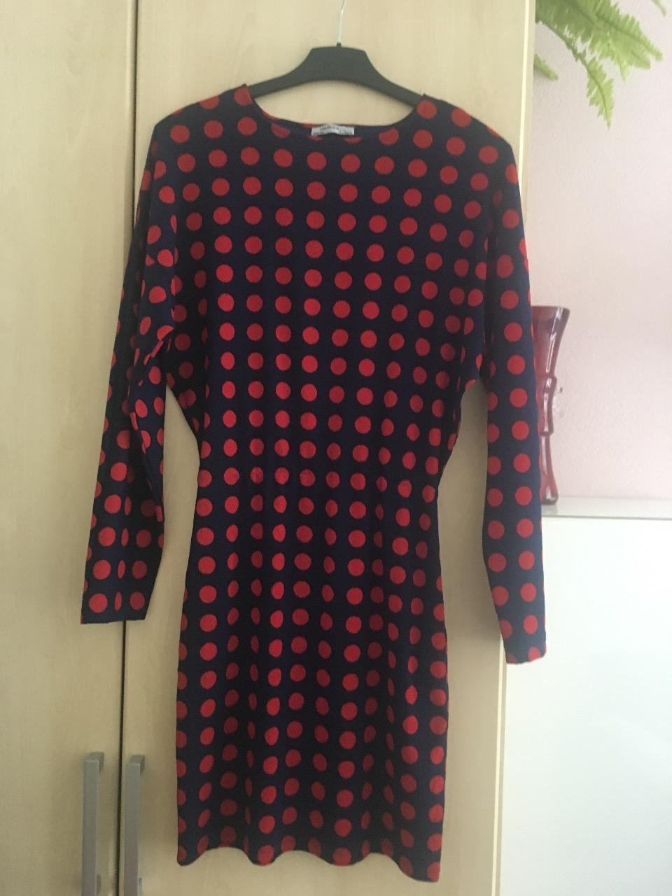 Zara Kleid rot blau gepunktet Gr. S