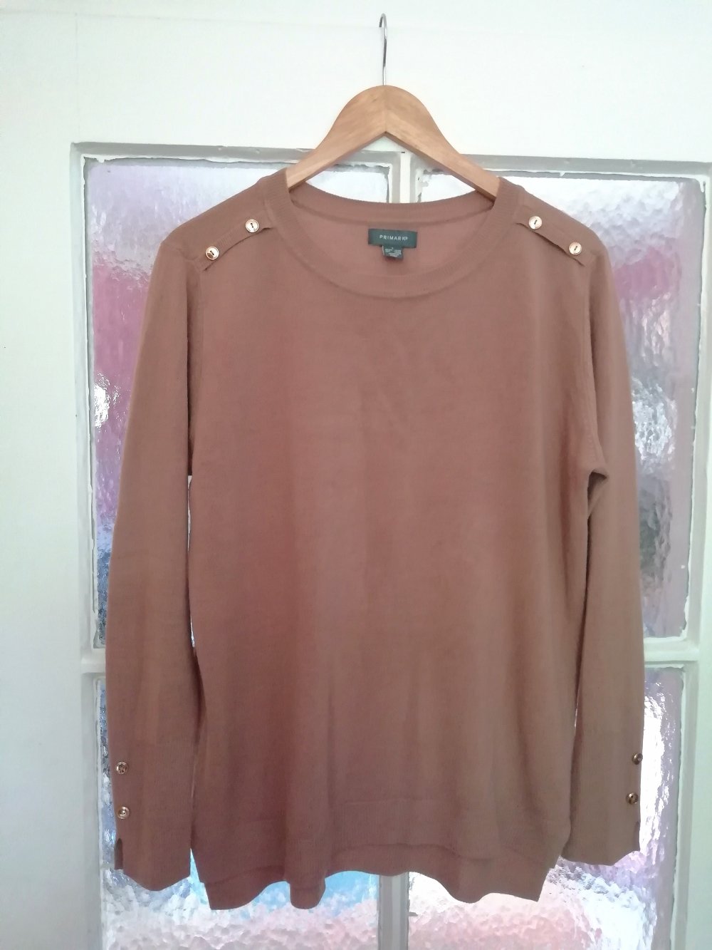 Chicer Pulli Braun Beige Gold Applikationen
