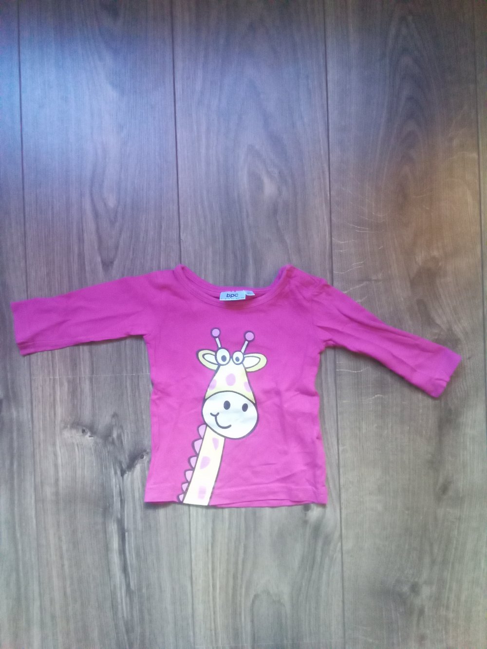 Set 2 LA-Shirts bpc pink 56/62 Giraffe 100% Baumwolle gestreift
