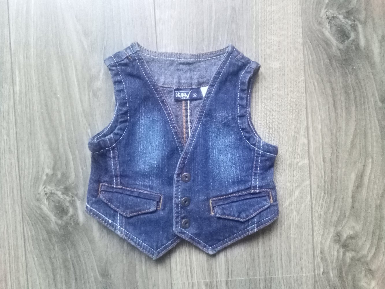 Jeansweste 92 okay blau uni