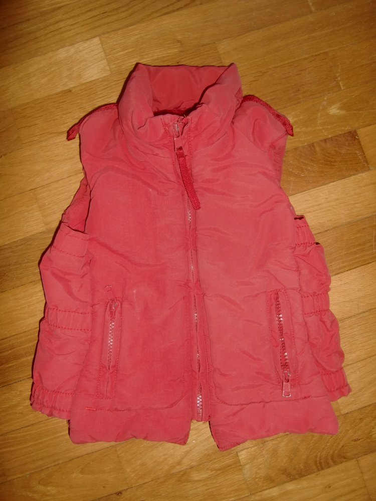 Weste rot 86 92 98 outerwear for girls outdoor 2-3 Jahre uni