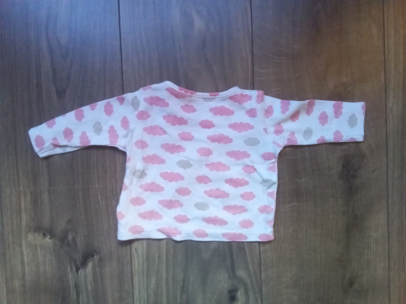 LA-Shirt wolken weiß rosa Lupilu pure collection 50/56