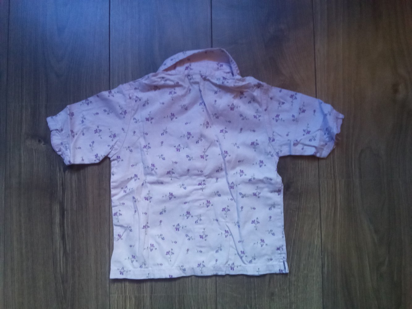 Bluse kurzarm flieder 80 Mexx 100% Baumwolle