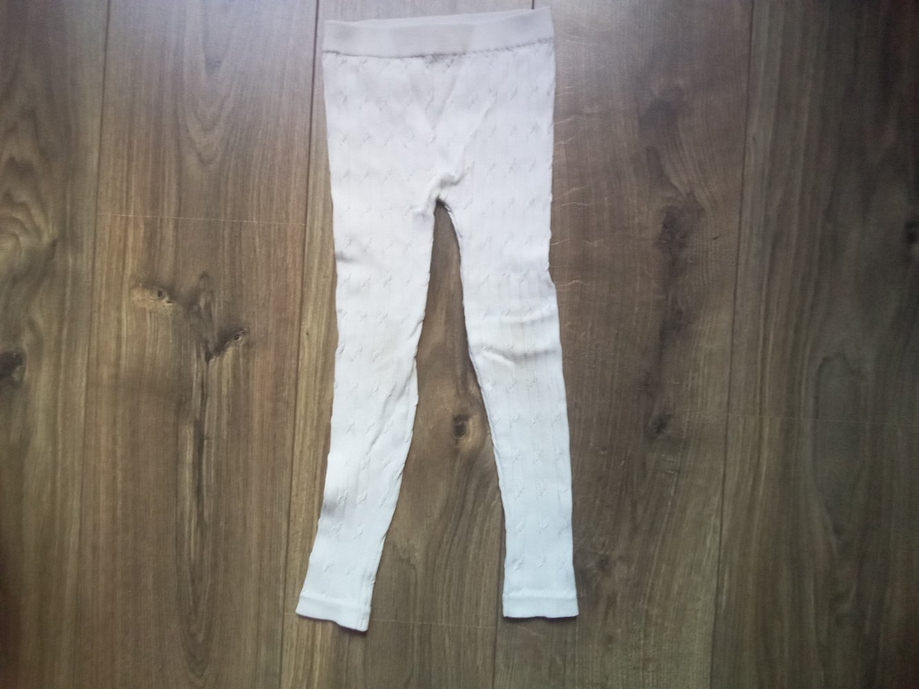 Strumpfhose ohne Fuß weiß Zopfmuster Kiki & koko 92/98
