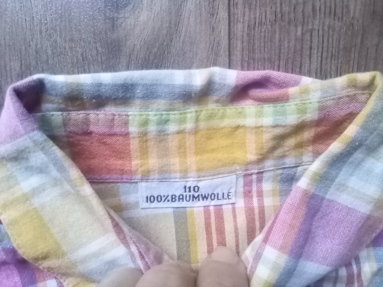 Knotenshirt Bluse ärmellos kariert 110 100% Baumwolle pink orange