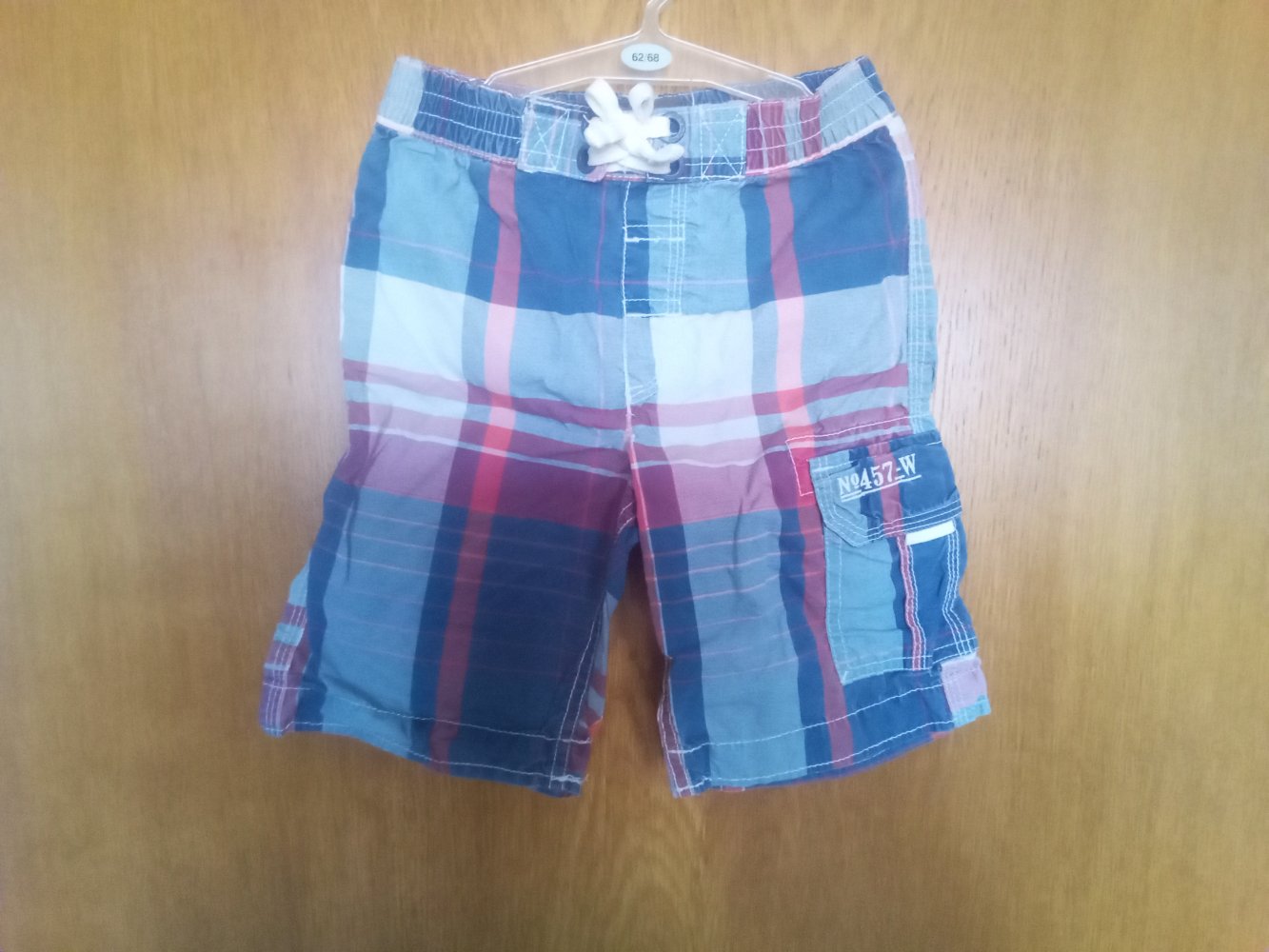 Shorts kurze Hose L.O.G.G. 110 kariert 100% Baumwolle blau rot