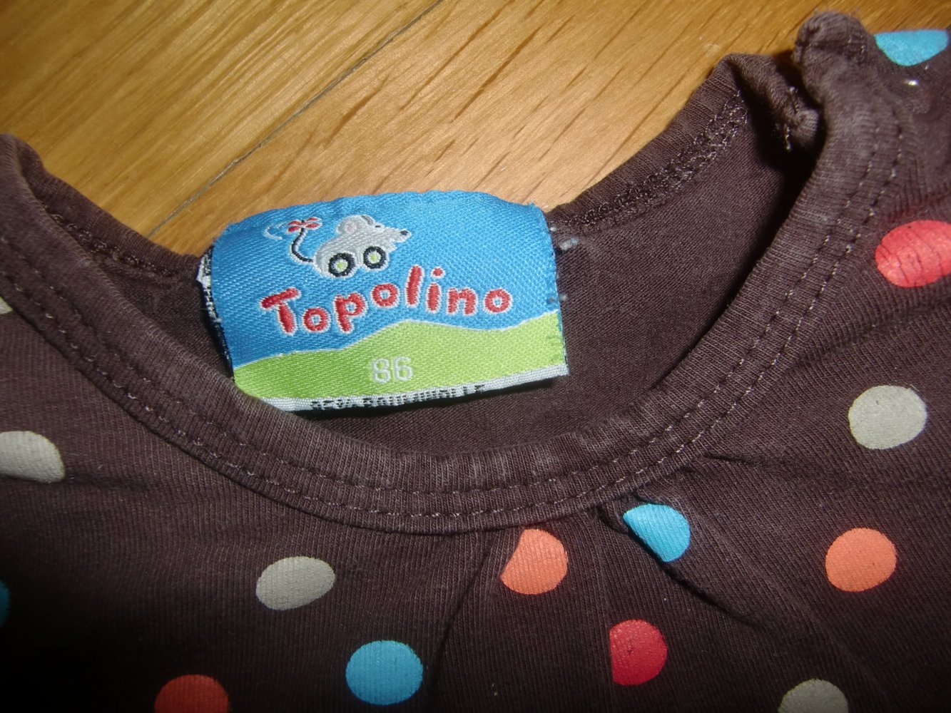 LA-Shirt topolino 86 Lagenlook braun gepunktet