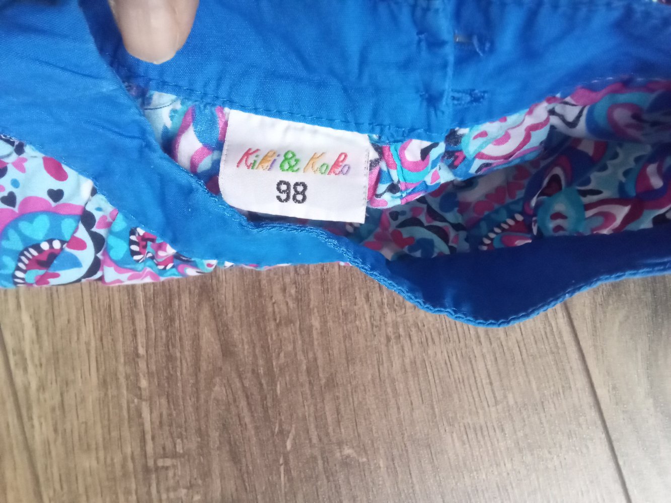 T-shirt blau 98 kiki & koko pink 100% Baumwolle Paisley Herz