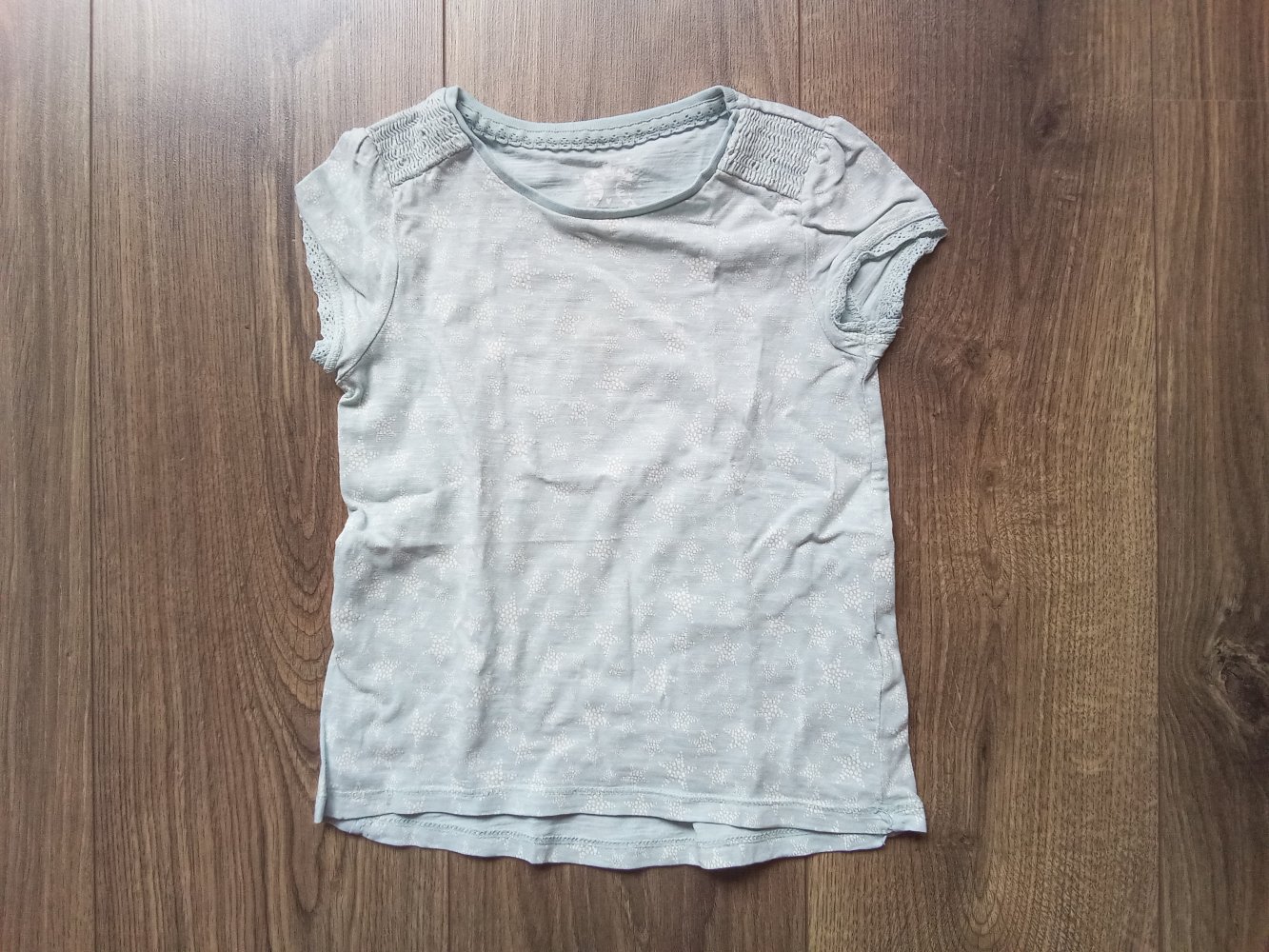 T-shirt hellblau F&F 104 Sterne 100% Baumwolle