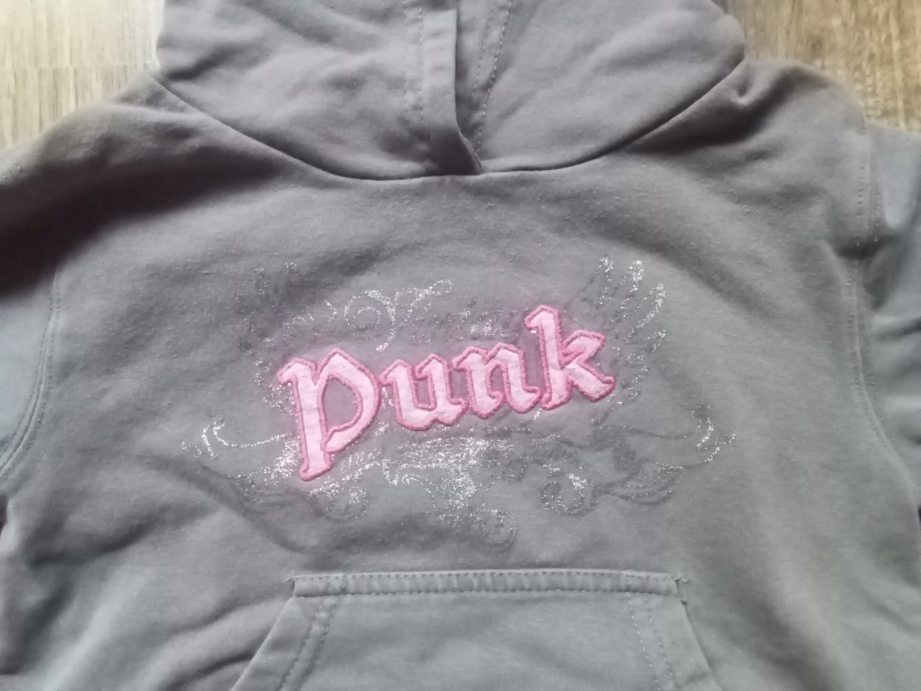 Hoodie Grau punk exit 92