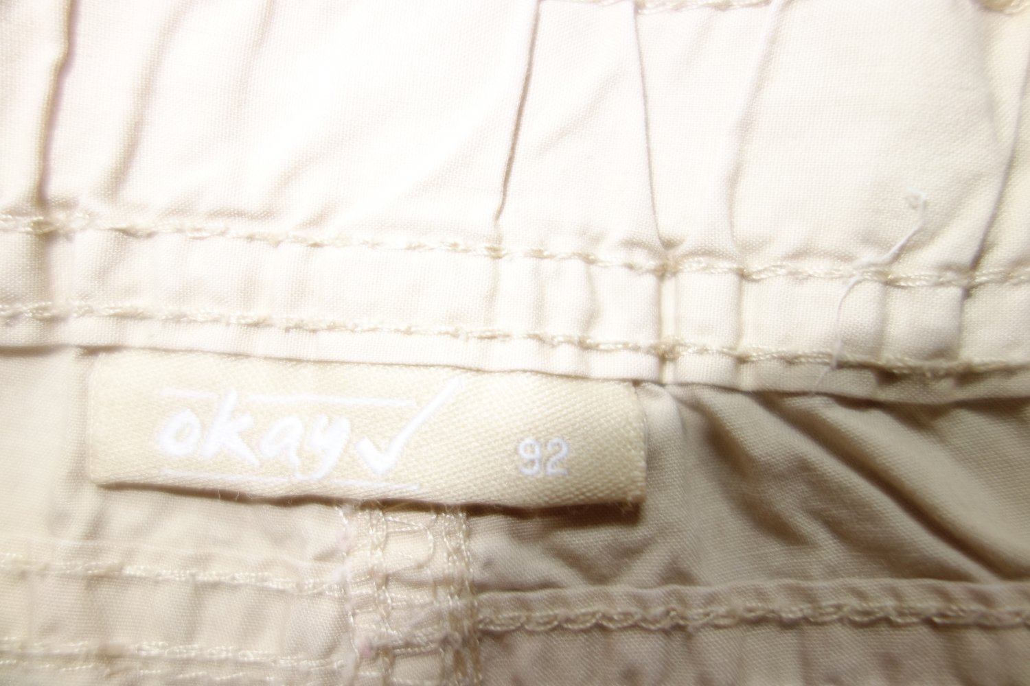Hose beige Sommer 92 okay 100% Baumwolle uni