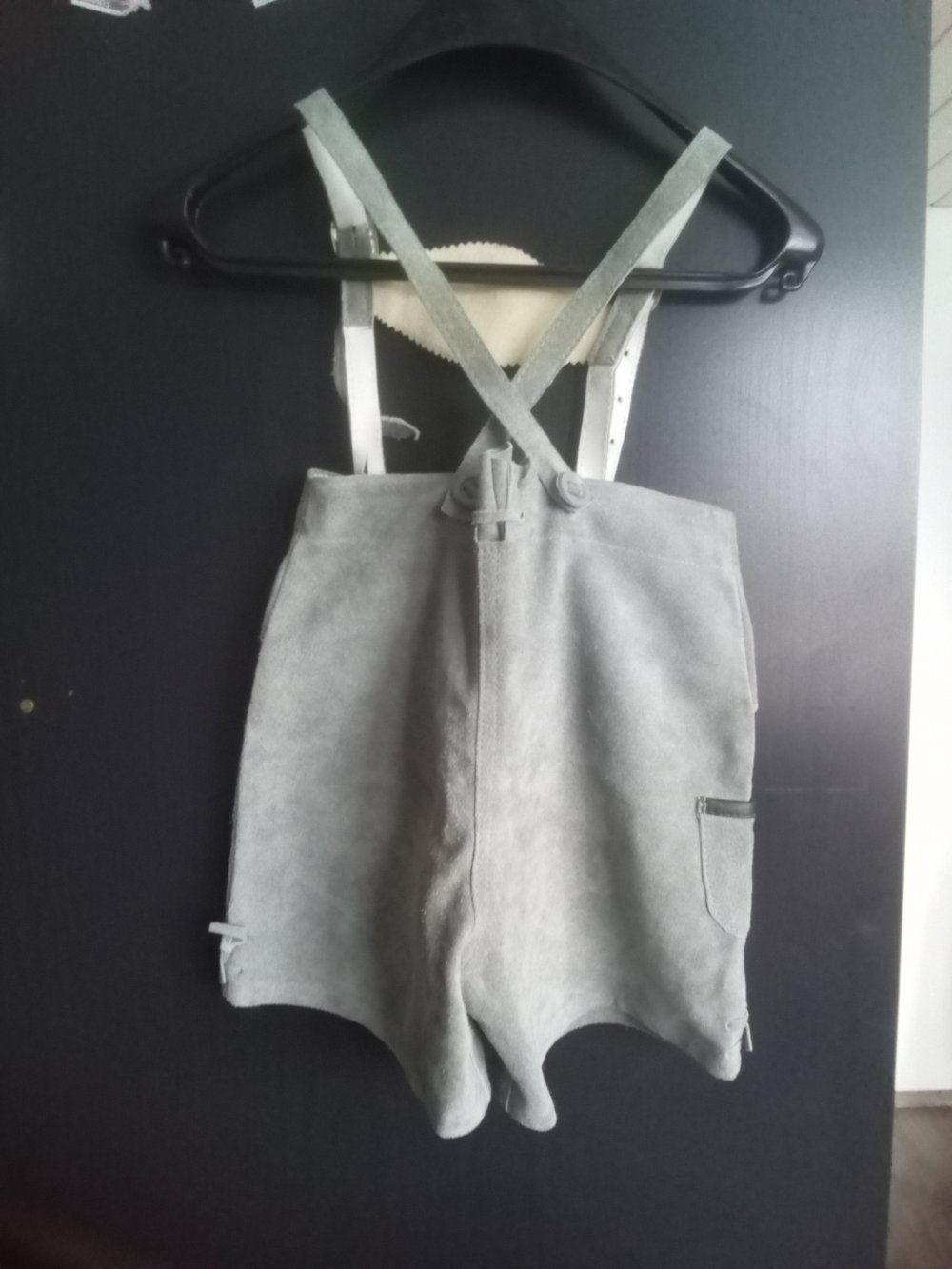 Lederhose Isar Trachten grau echt Leder 110