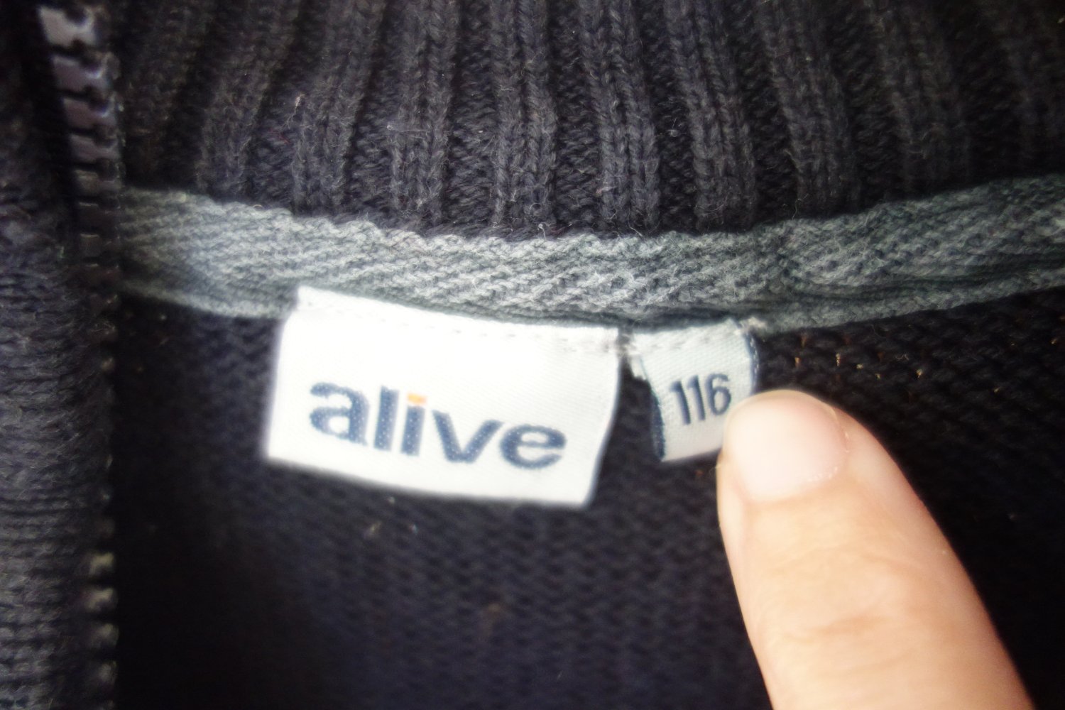 Strickjacke alive dunkelblau 116 collegestil