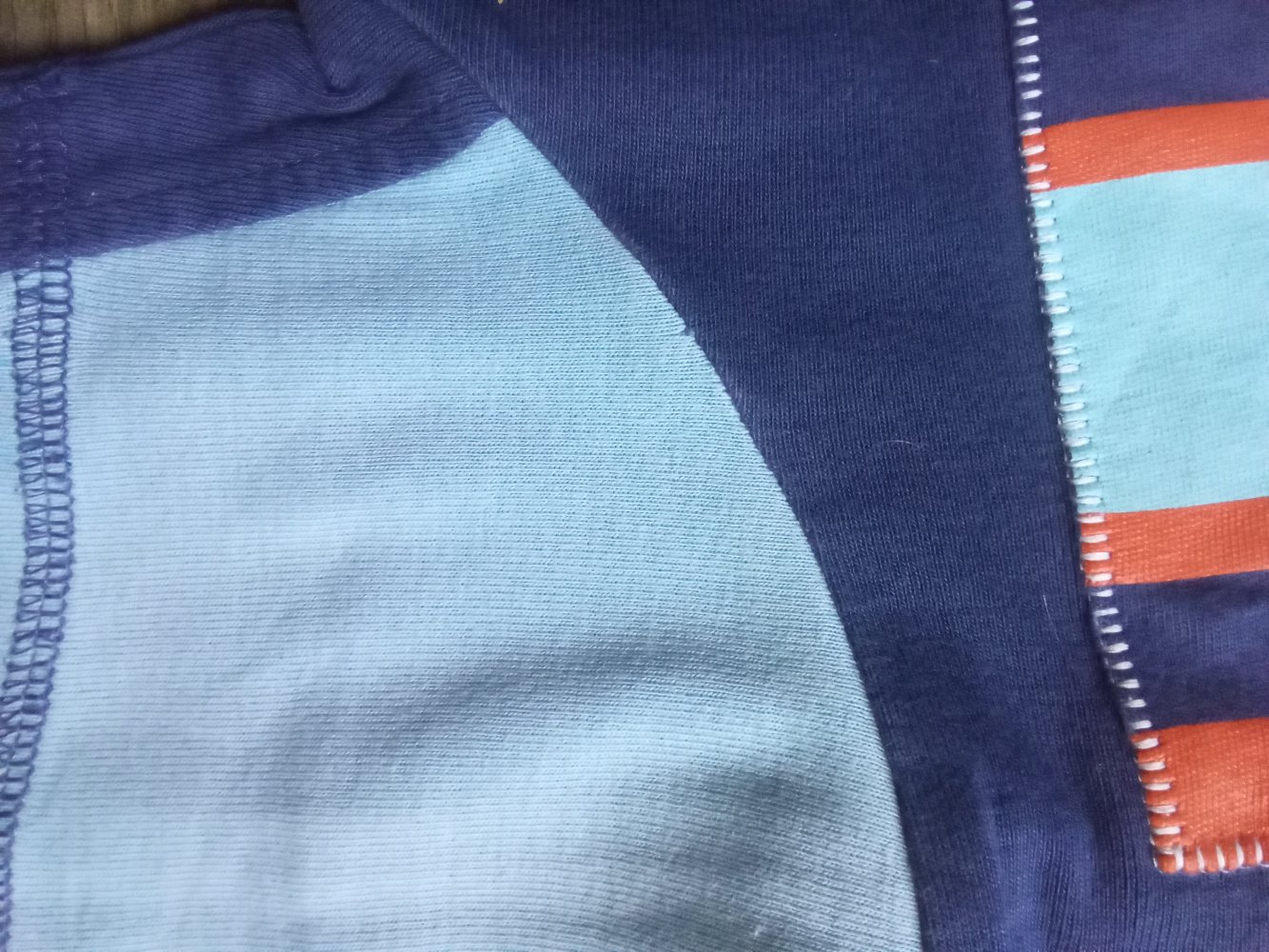 Poloshirt T-shirt esprit 92/98 dunkelblau orange 100% Baumwolle