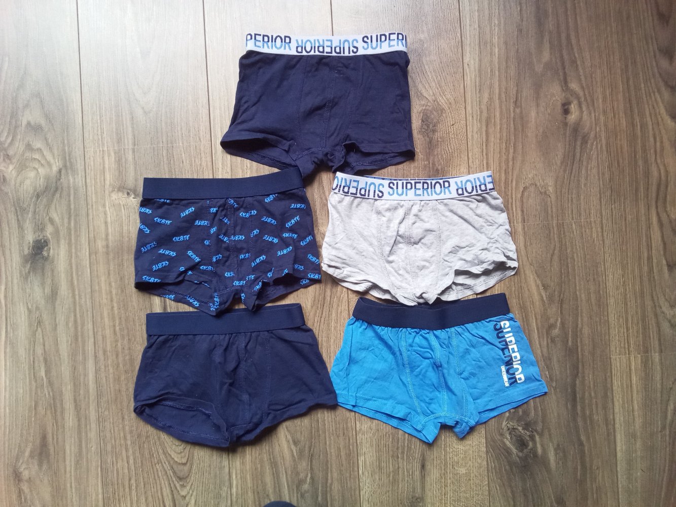 Set 5 Unterhosen alive 134 blau 100% Biobaumwolle