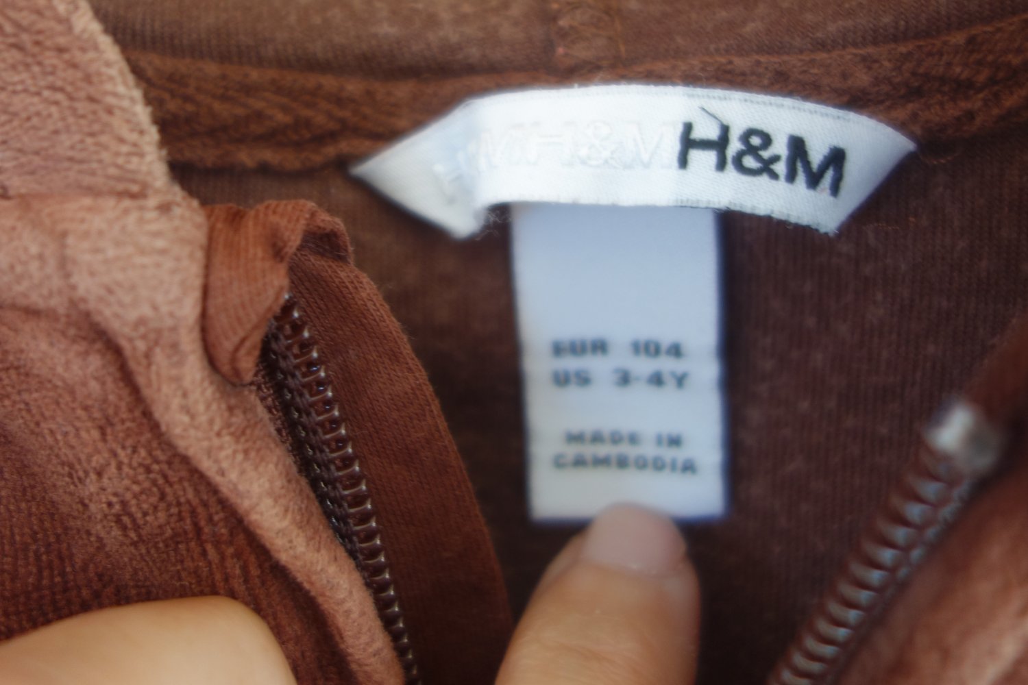 Sweatjacke nicki H&M braun Hase 104