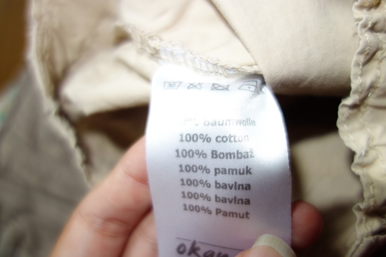 Hose beige Sommer 92 okay 100% Baumwolle uni