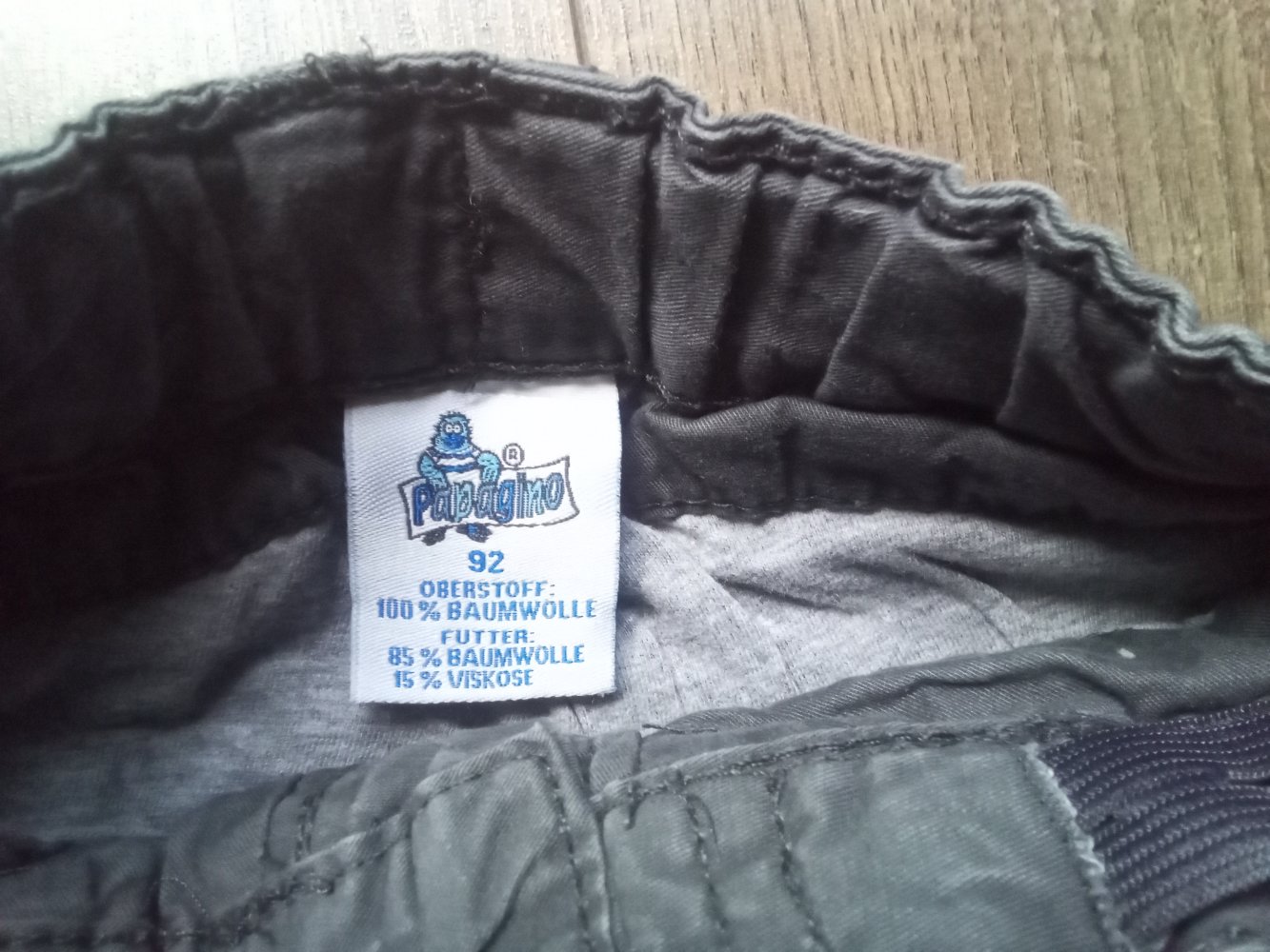 Cargohose 92 papagino grau 100% Baumwolle gefüttert