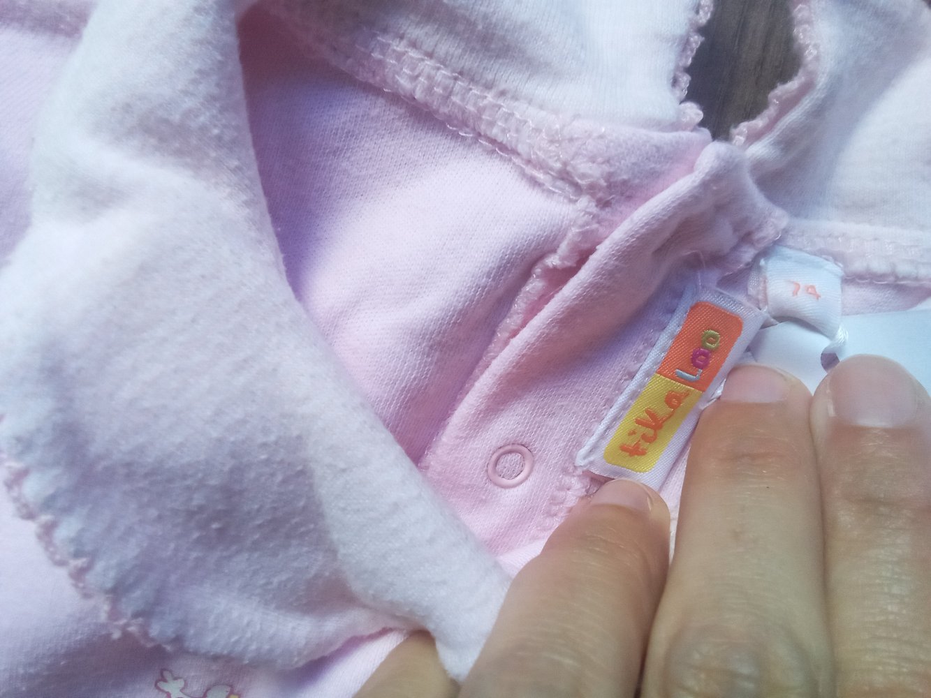 Schlafanzug mit Fuß Einteiler tikaloo 74 rosa Ente Strampler