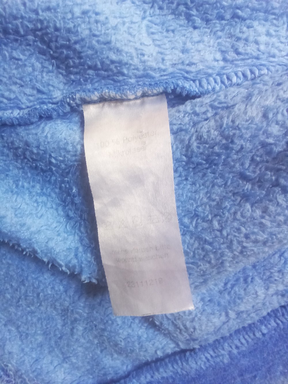 Flauschiger Bademantel blau alive 98/104 Pinguin Eisbär