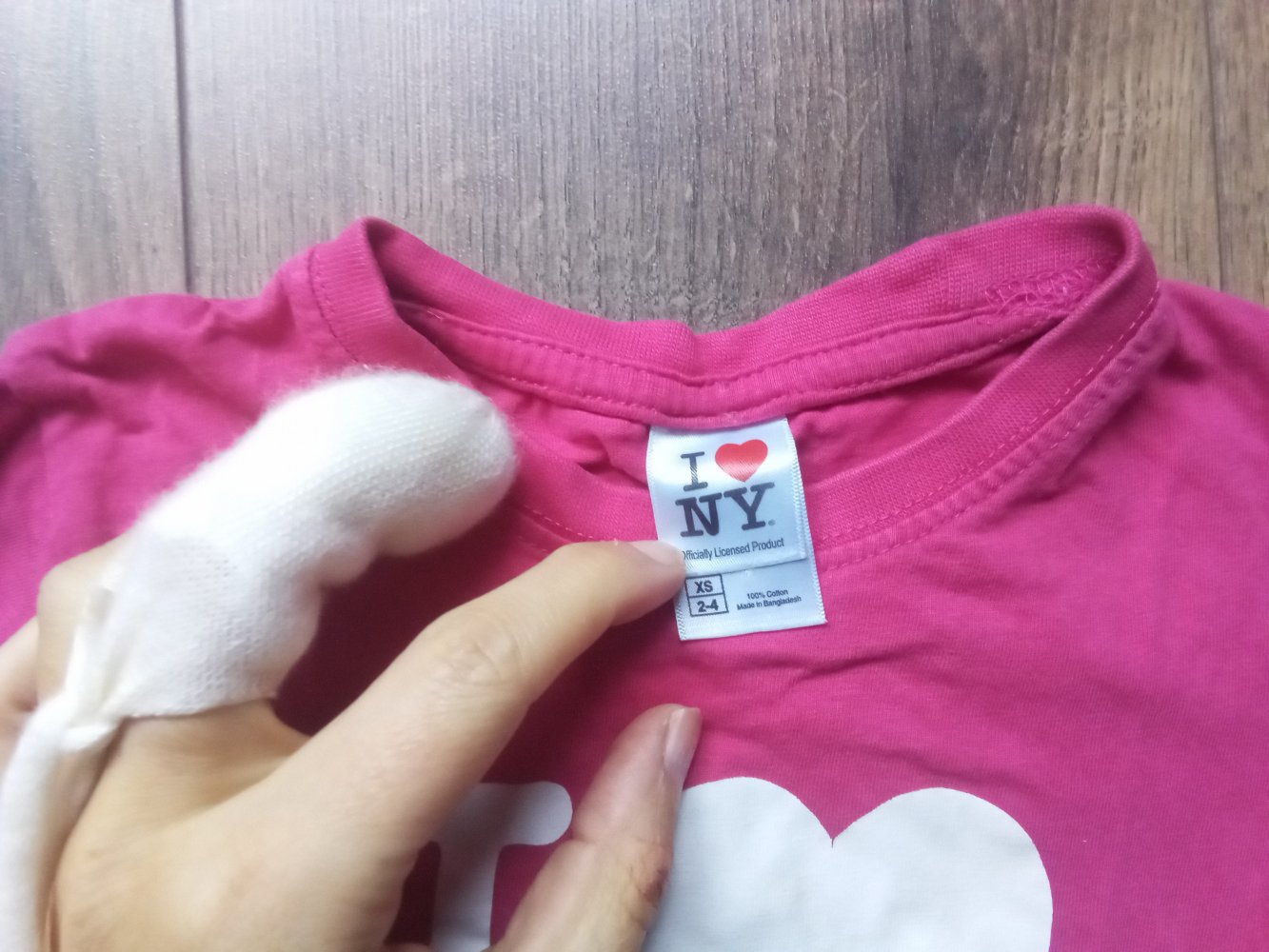 T-shirt 2-4 Jahre pink I love NY 100% Baumwolle XS