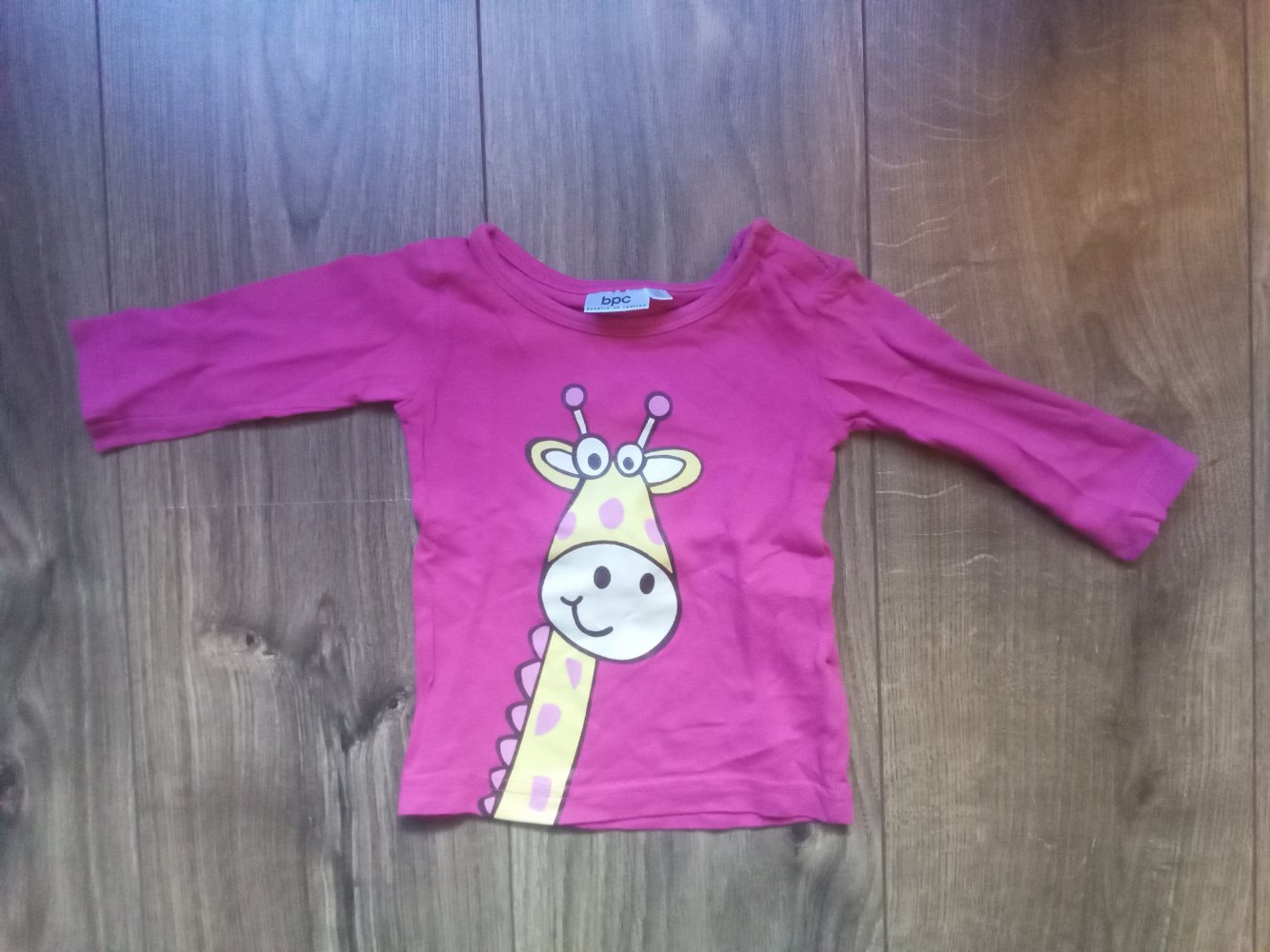 Set 2 LA-Shirts bpc pink 56/62 Giraffe 100% Baumwolle gestreift