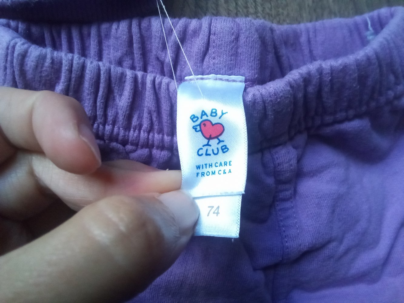 Jogginganzug flieder 2 tlg 74 babyclub 100% Baumwolle