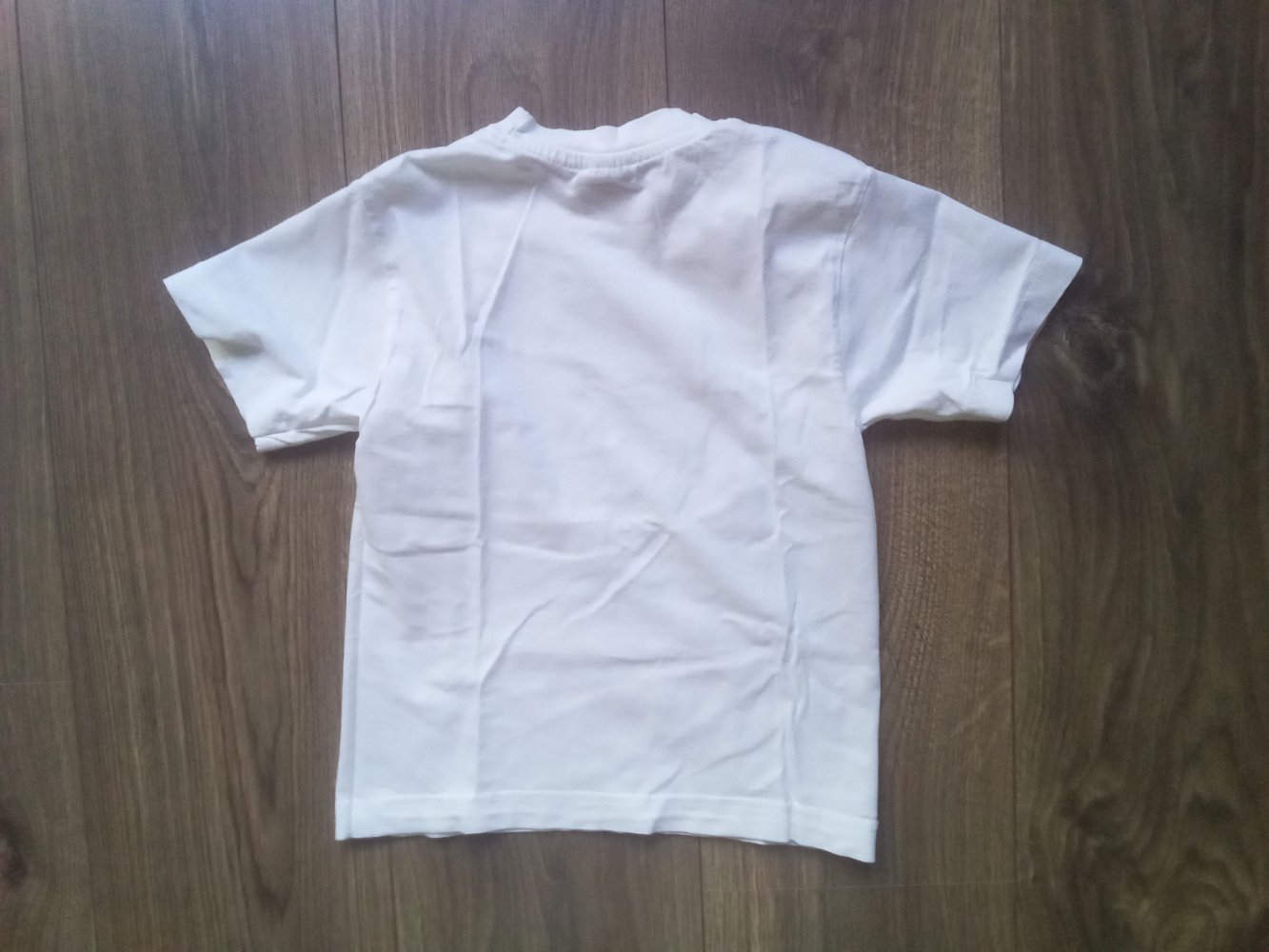 T-shirt weiß uni 98/104 unisex 100% Baumwolle