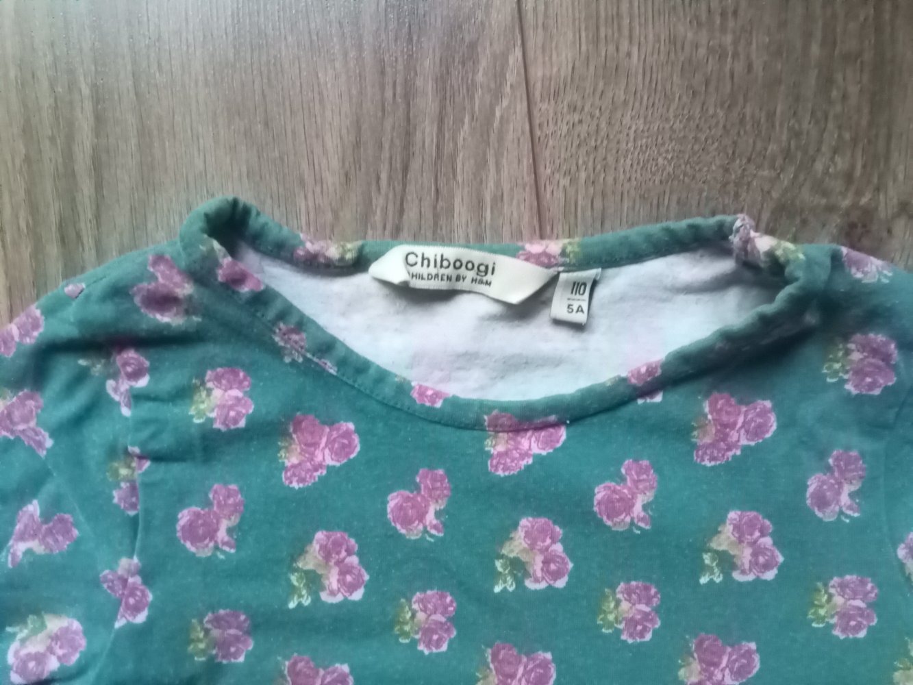 LA-Shirt grün geblümt Rosen 110 Chiboogi petrol
