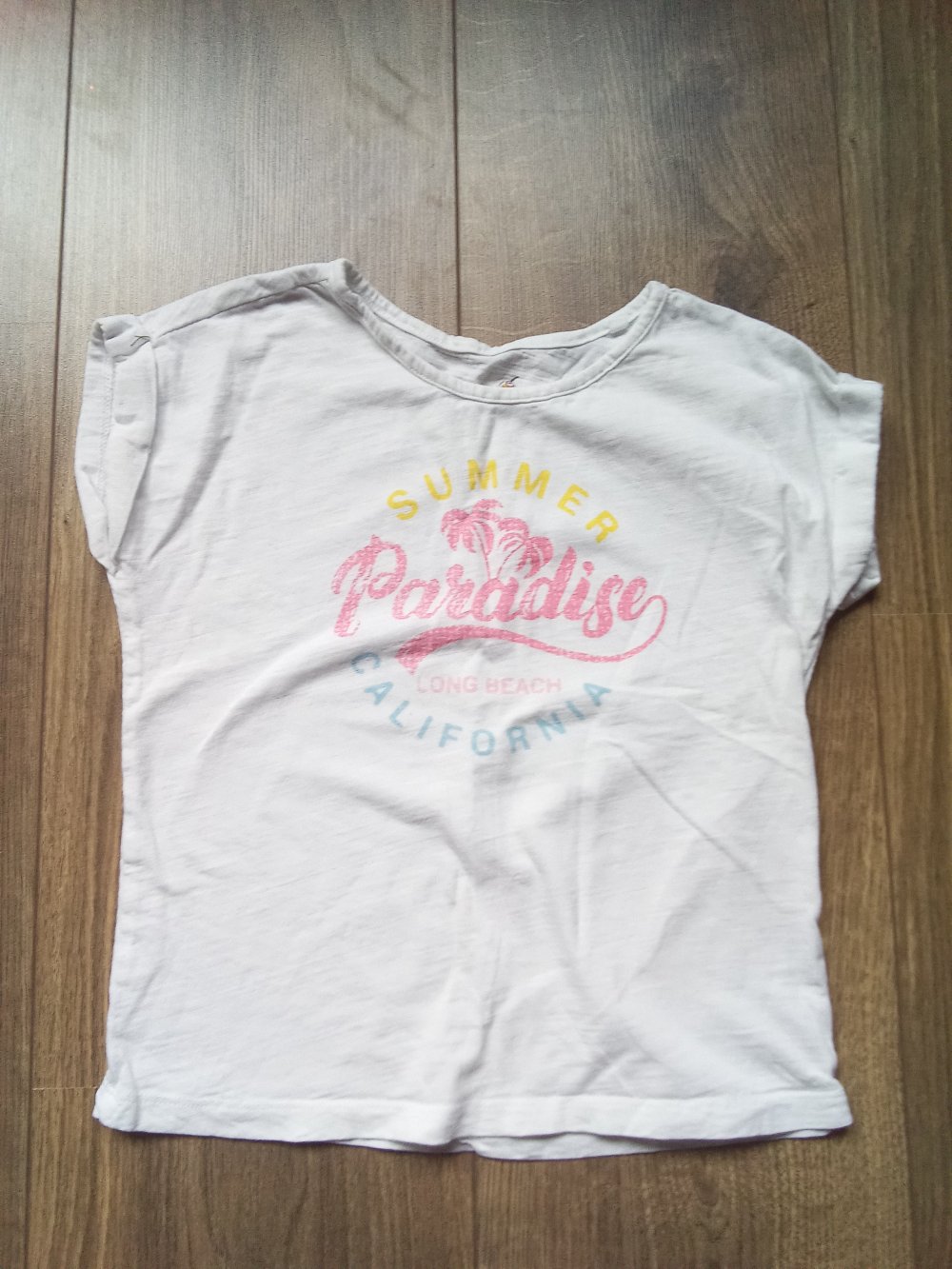 T-shirt pocopiano 110/116 weiß 100% Baumwolle Bio