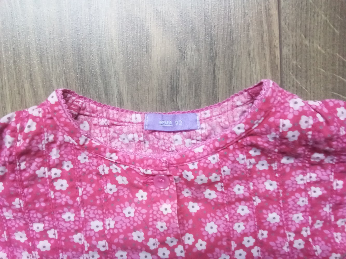 LA-Shirt 92 Hema Tunika pink geblümt 100% Baumwolle