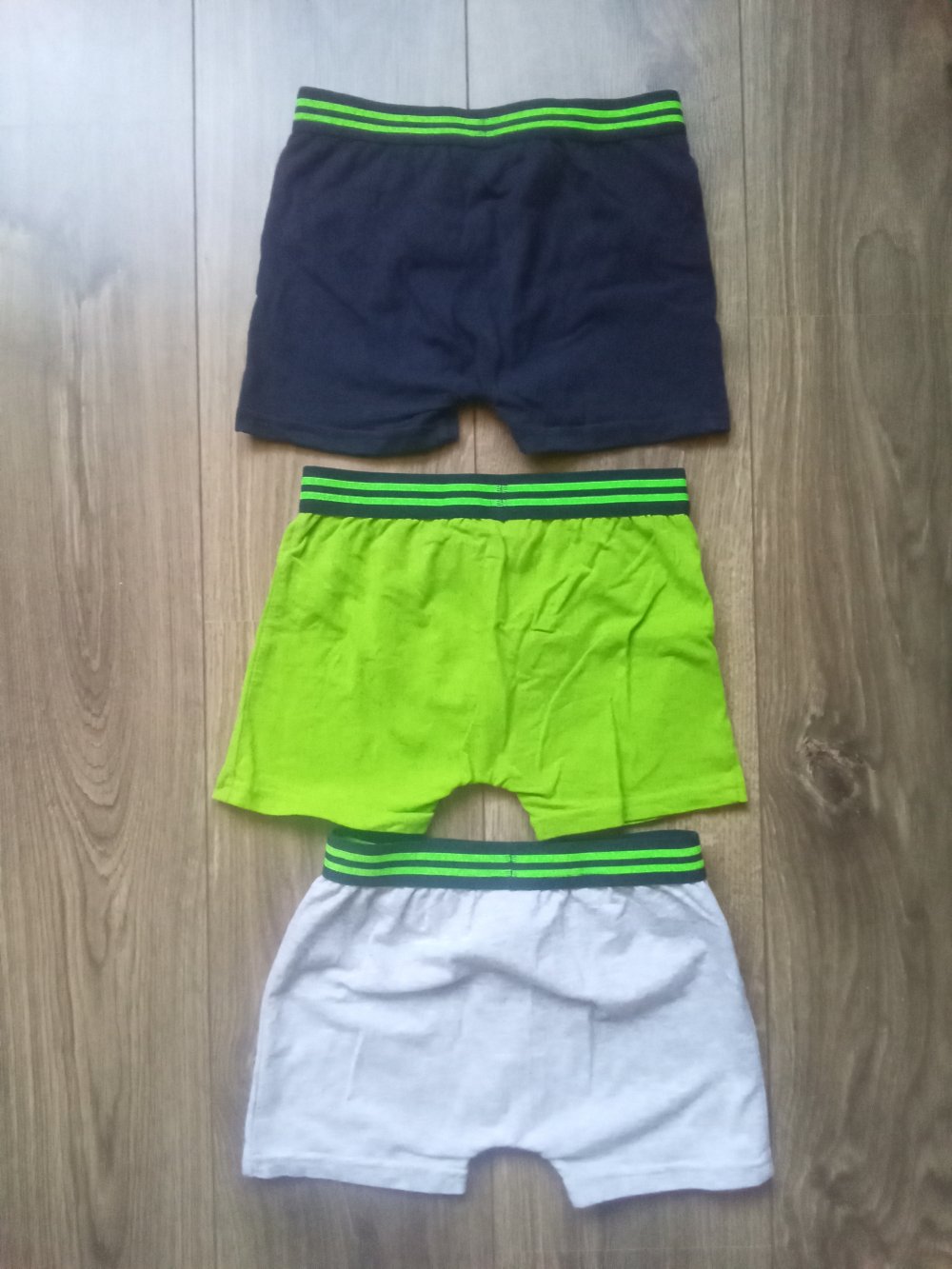 Set 3 Unterhosen Yigga 134/140 grau grün schwarz Fussball