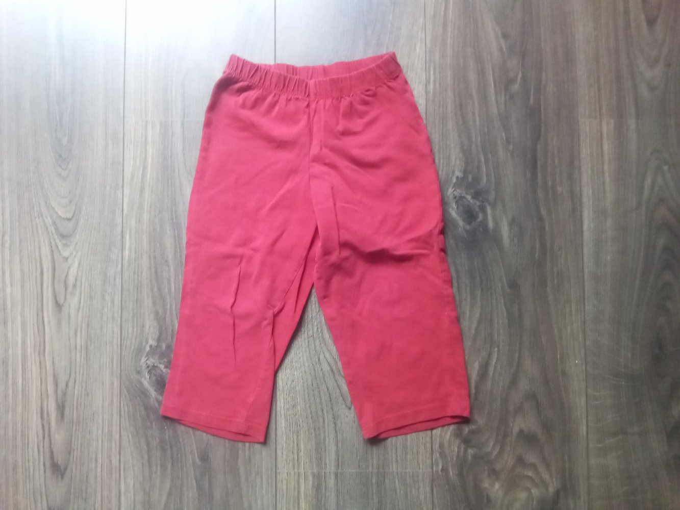 Radlerhose rot uni vertbaudet 94cm 100% Baumwolle 