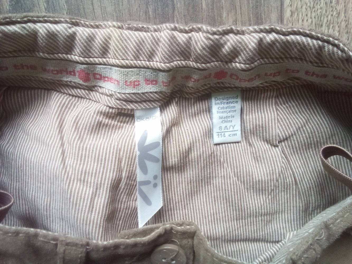 kurze Hose Shorts okaidi 114cm 6 Jahre beige braun Tracht