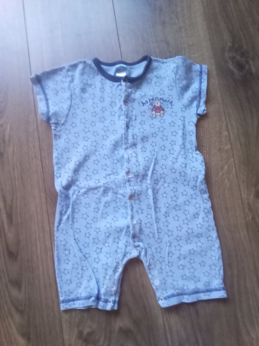 Schlafanzug Einteiler hellblau 74/80 topolino 100% Baumwolle