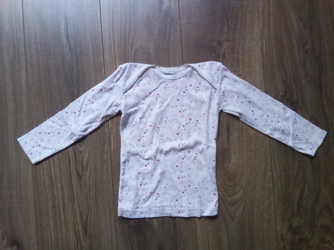 Unterhemd 102cm 4 Jahre absorba weiß Blume 100% Baumwolle
