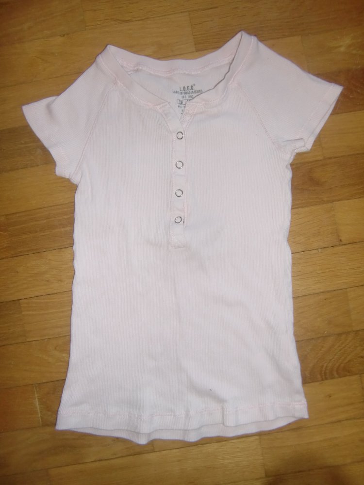 T-shirt L.O.G.G. rosa 110 gerippt uni basic