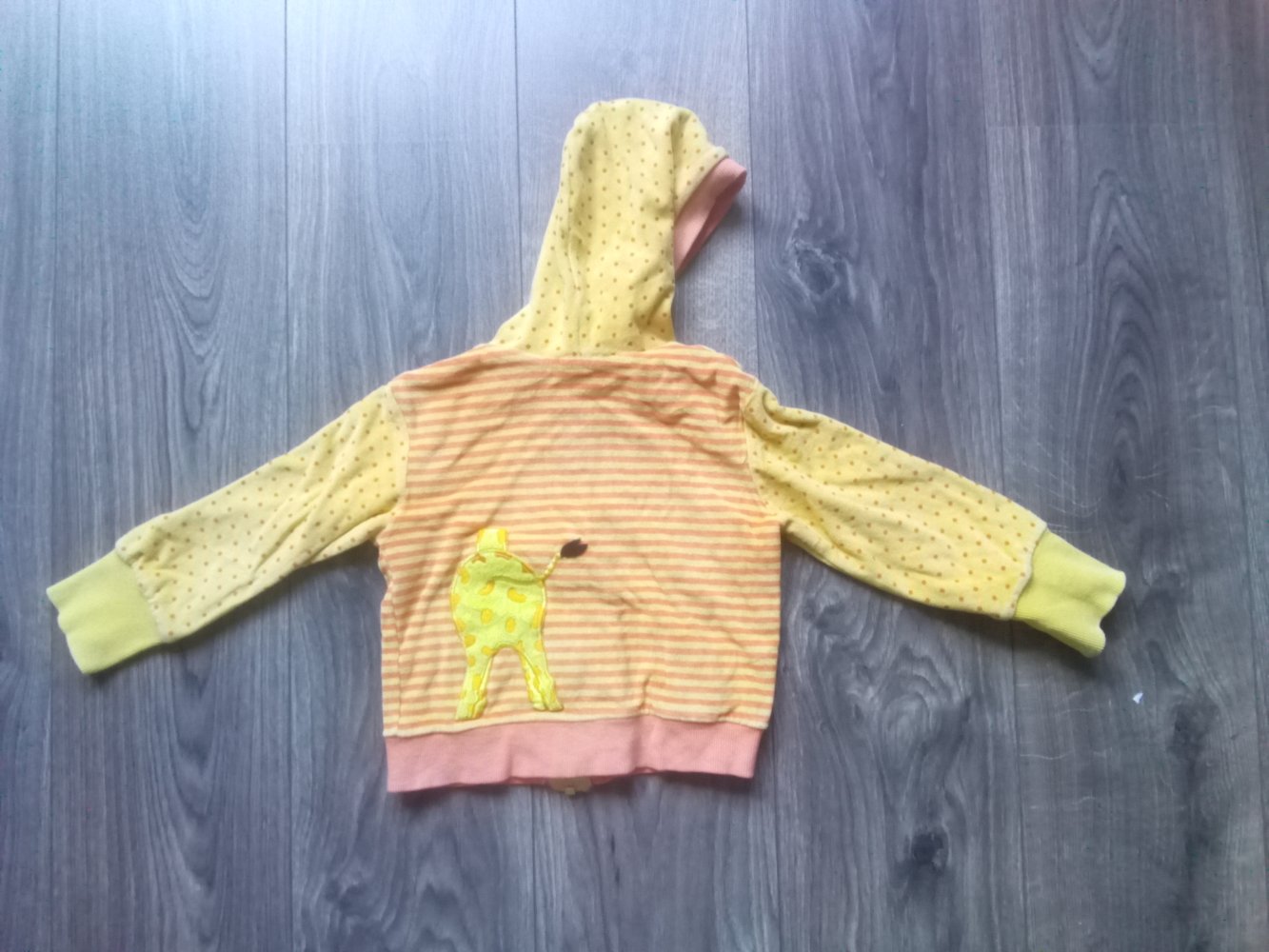 Sweatjacke handmade gelb orange Giraffe 92/98